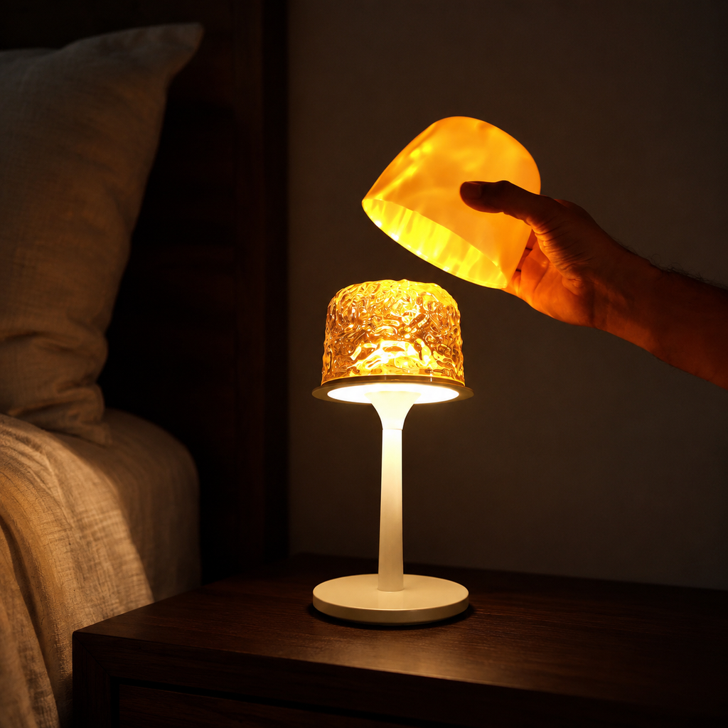 Ambient Night Light | 16 Color Bluetooth Speaker And Timer, Plastic, Brown 2