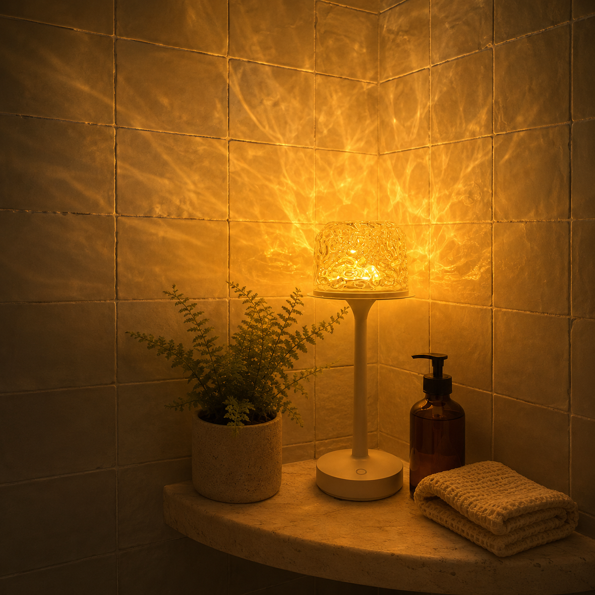Ambient Night Light | 16 Color Bluetooth Speaker And Timer, Plastic, Brown 4
