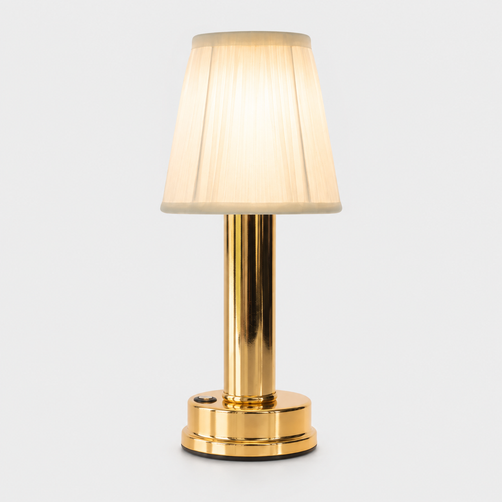 Bedside Table Lamp, Cordless Rechargeable Design, Aluminum Alloy And Fabric, Three Color Temperatures 0