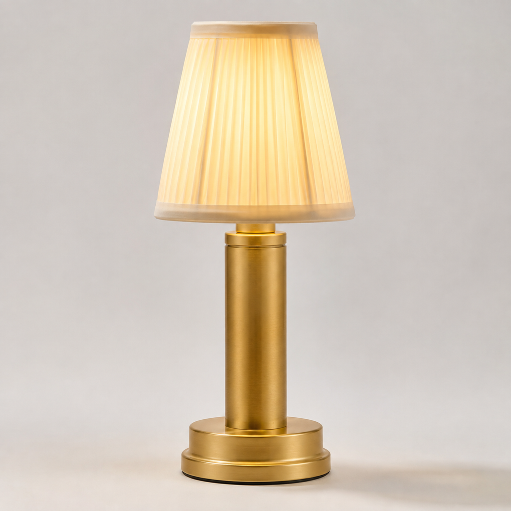 Bedside Table Lamp, Cordless Rechargeable Design, Aluminum Alloy And Fabric, Three Color Temperatures 2