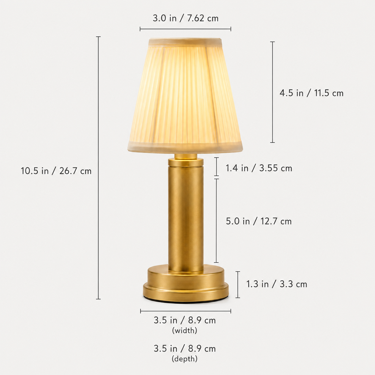 Bedside Table Lamp, Cordless Rechargeable Design, Aluminum Alloy And Fabric, Three Color Temperatures 4