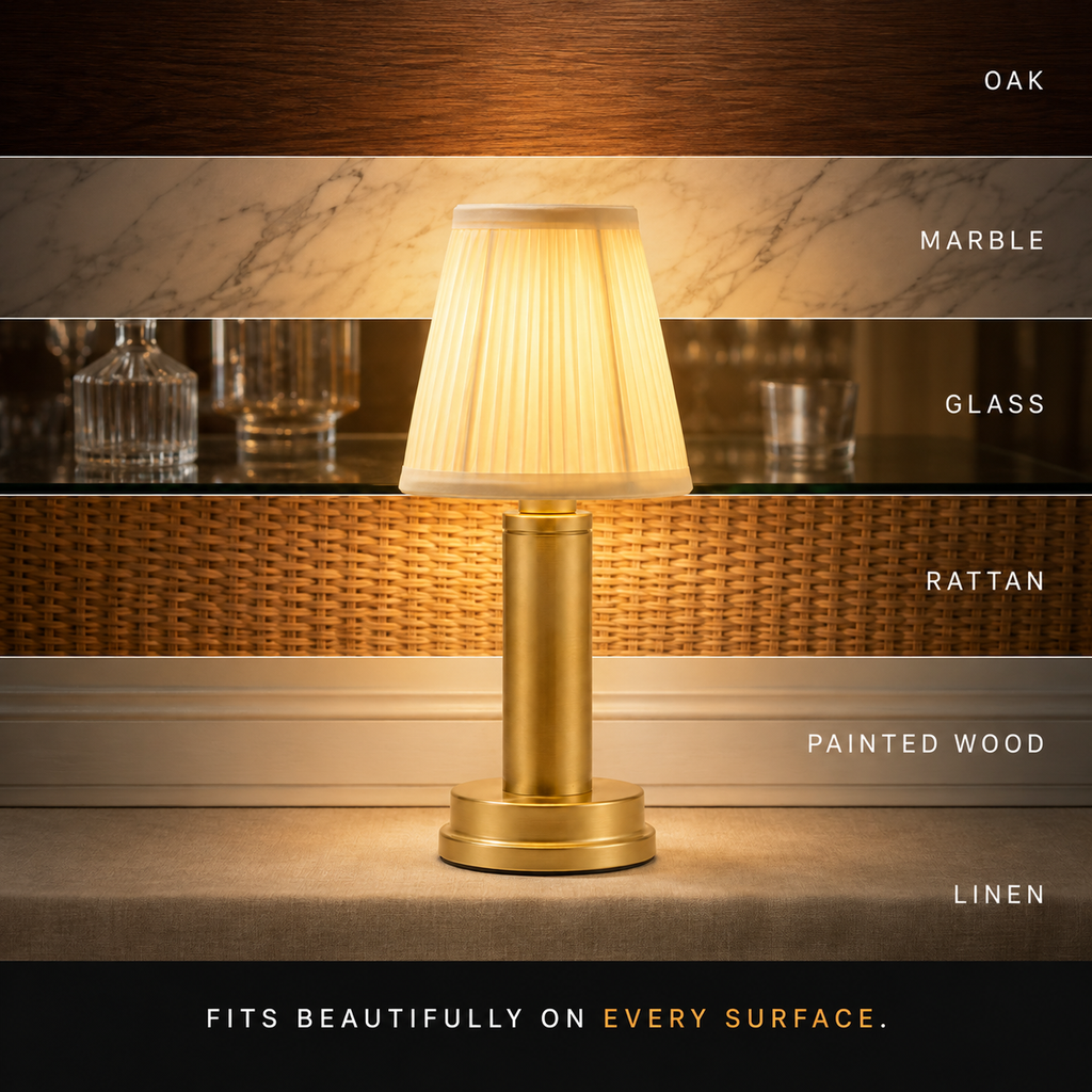 Bedside Table Lamp, Cordless Rechargeable Design, Aluminum Alloy And Fabric, Three Color Temperatures 5