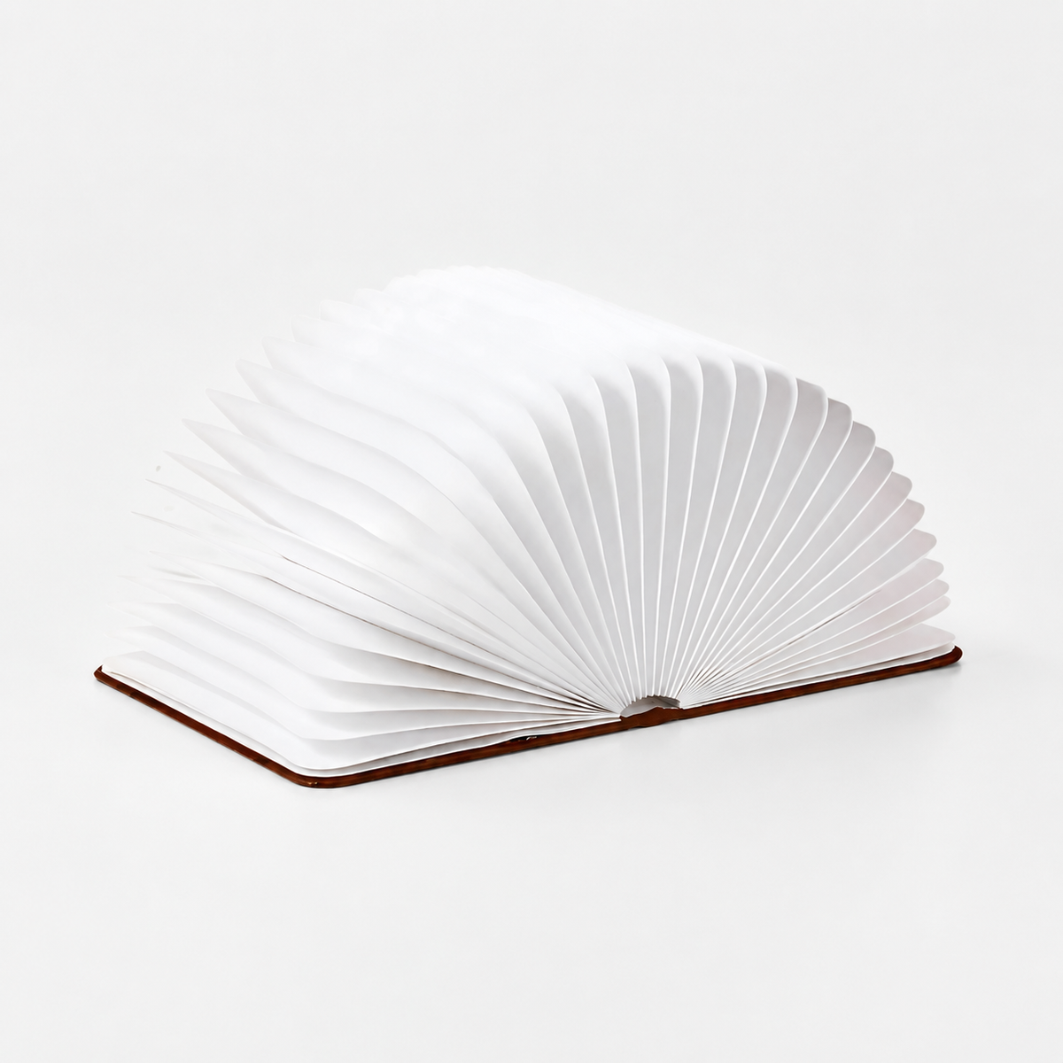 Book Lamp | 360 Degree Foldable Rechargeable Light, Wood And Paper, Natural 6