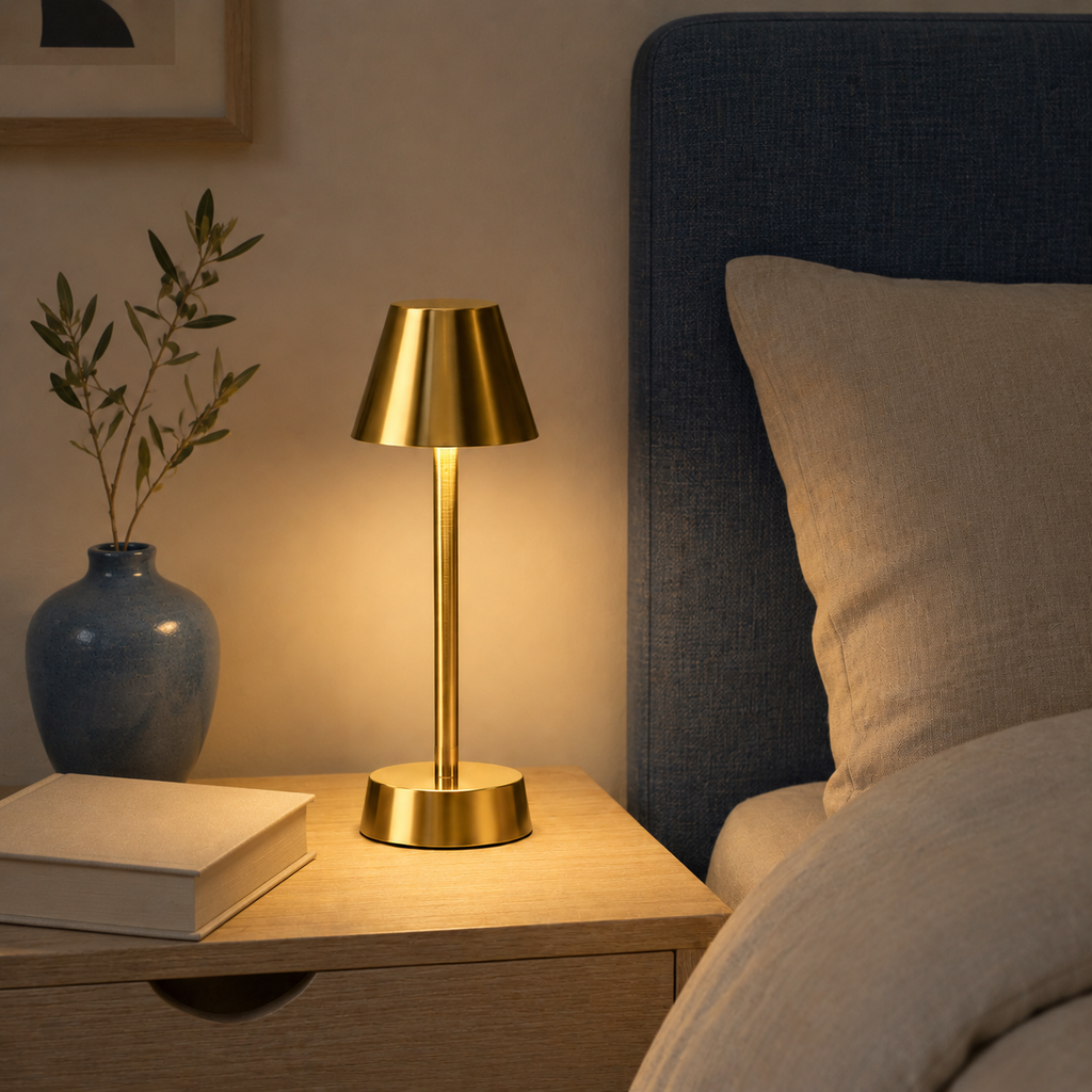 Cordless Table Lamp | 3000K Touch Dimming, Aluminum And Acrylic, Five Finishes 3