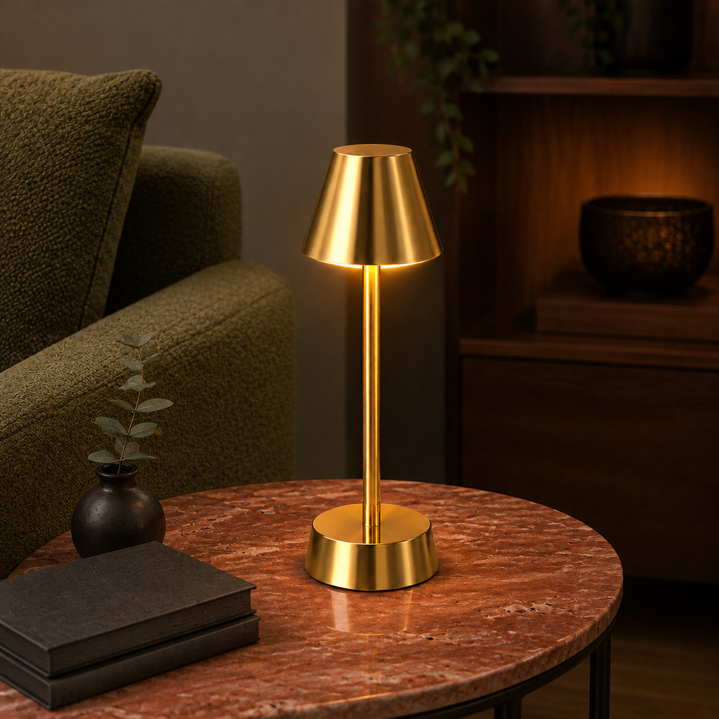 Cordless Table Lamp | 3000K Touch Dimming, Aluminum And Acrylic, Five Finishes 4