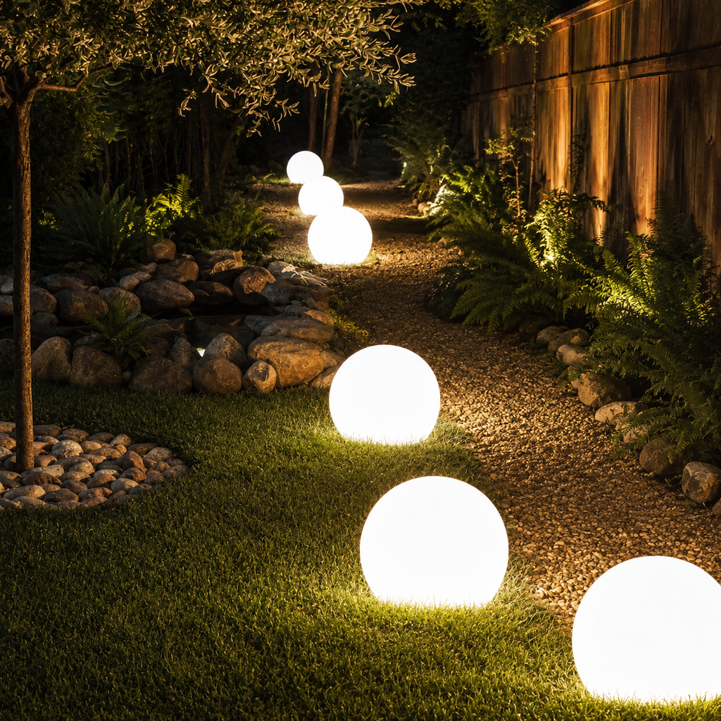 Floating Pool Lights, Rechargeable RGB LED With Remote Control, PVC, White 7