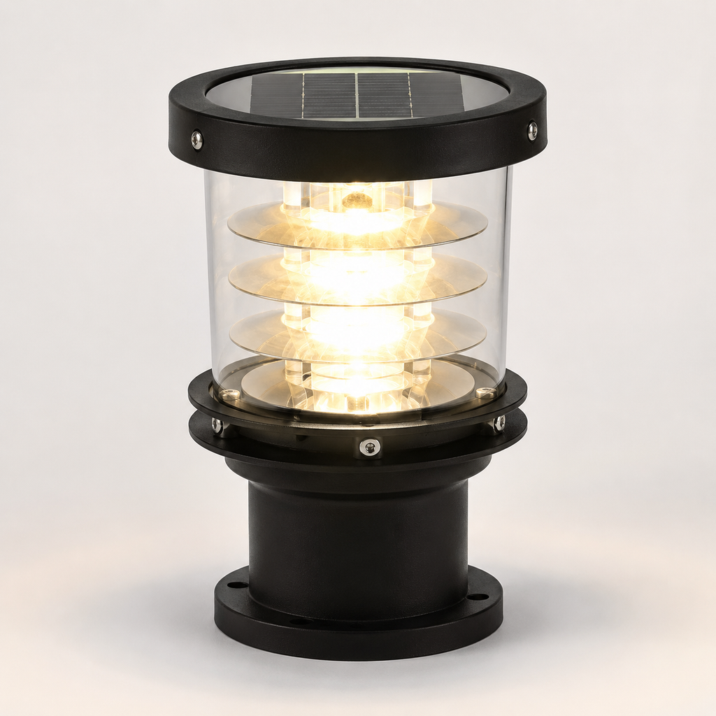 Outdoor Landscape Light, Tiered Cylinder Design, Die Cast Aluminum, Warm White 3000K 1