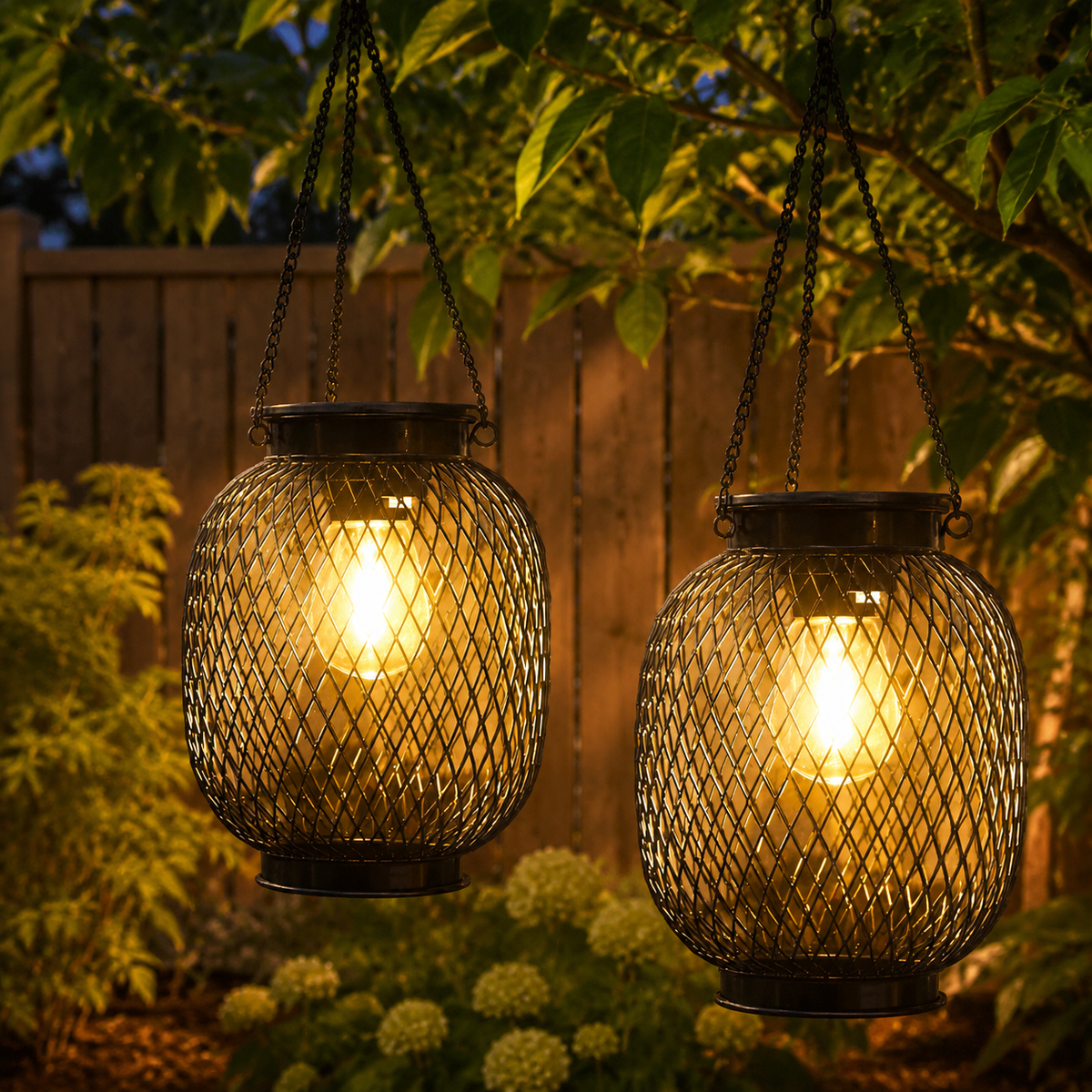 Outdoor Solar Lantern | Automatic Dusk Sensor, Metal And ABS, Black 0