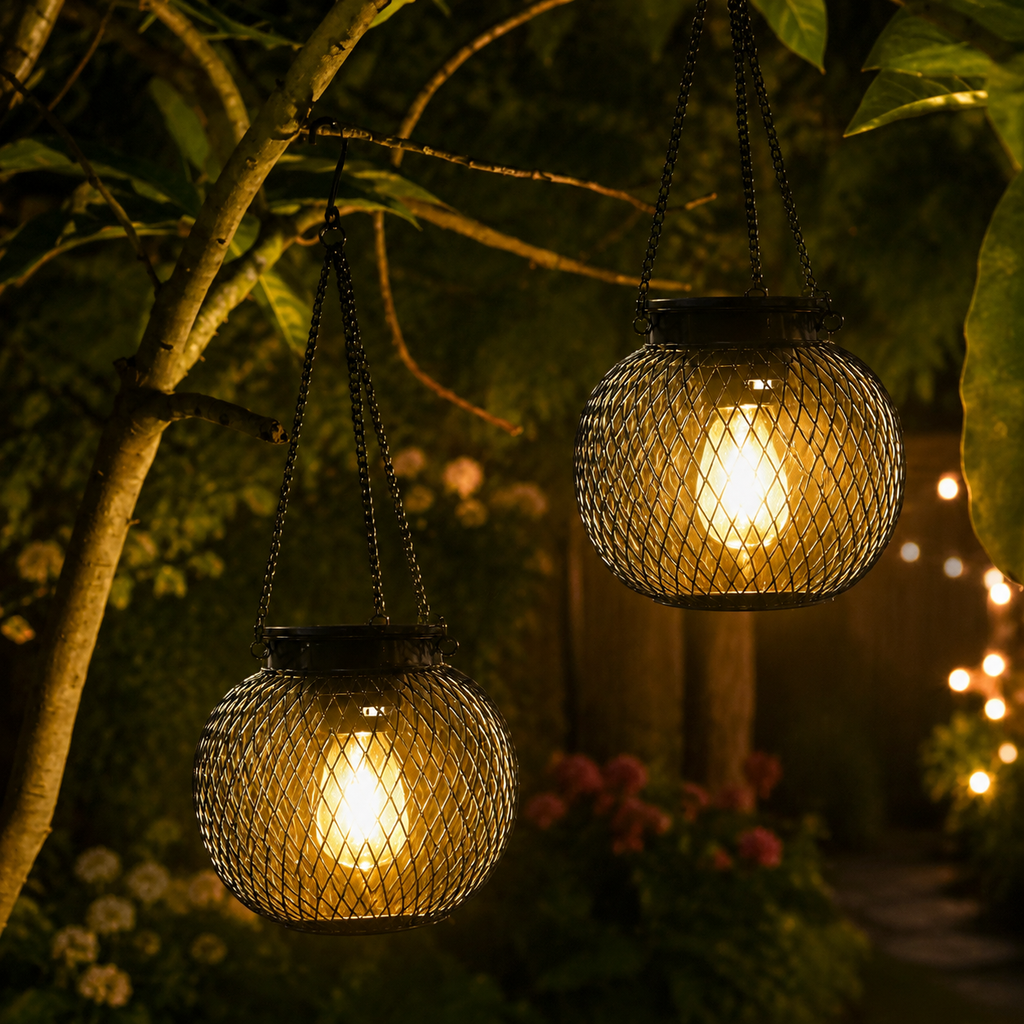 Outdoor Solar Lantern | Automatic Dusk Sensor, Metal And ABS, Black 3