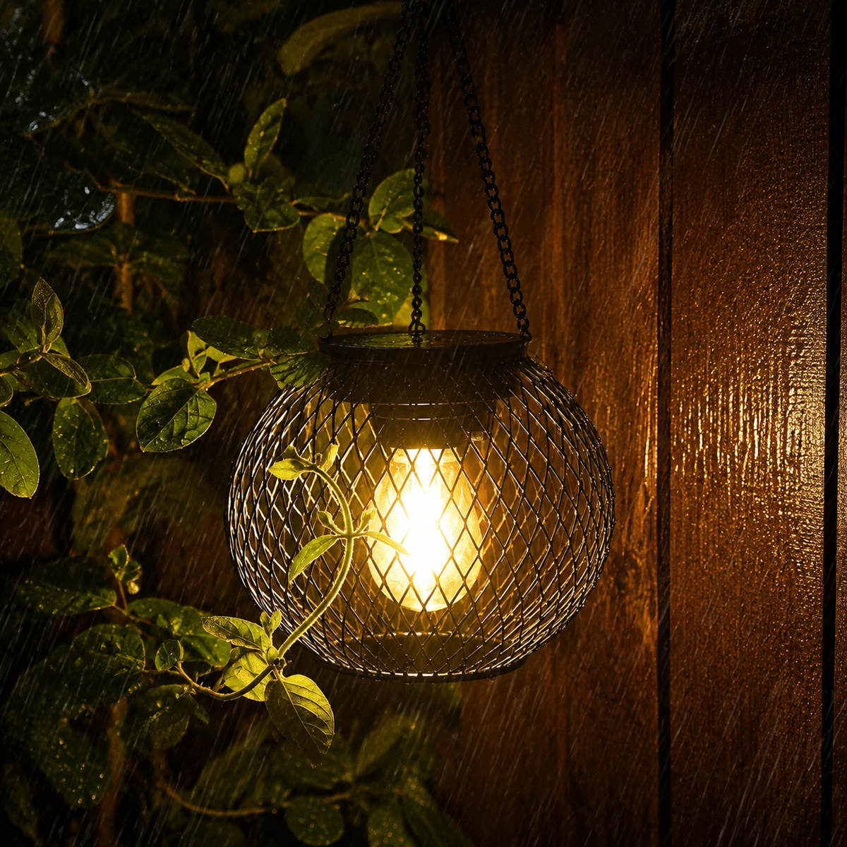 Outdoor Solar Lantern | Automatic Dusk Sensor, Metal And ABS, Black 5