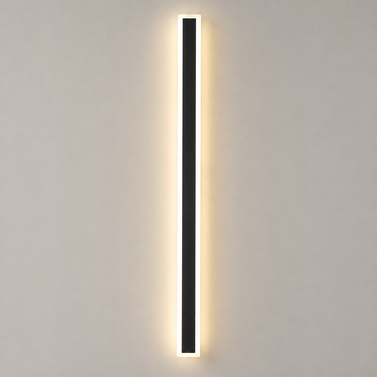 Outdoor Wall Sconce, Linear Vertical Design, Metal And Transparent Acrylic, LED Lighting 0