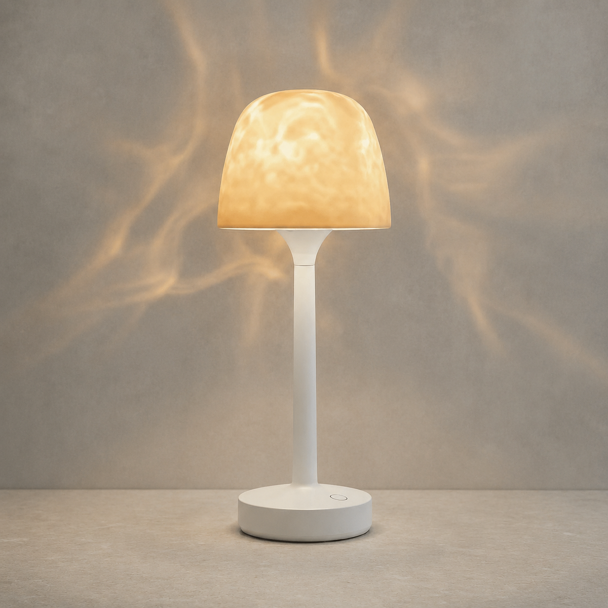 Portable Ambient Lamp | 16 Color Ripple Projection, Crystal Diffusion Dome, White 0