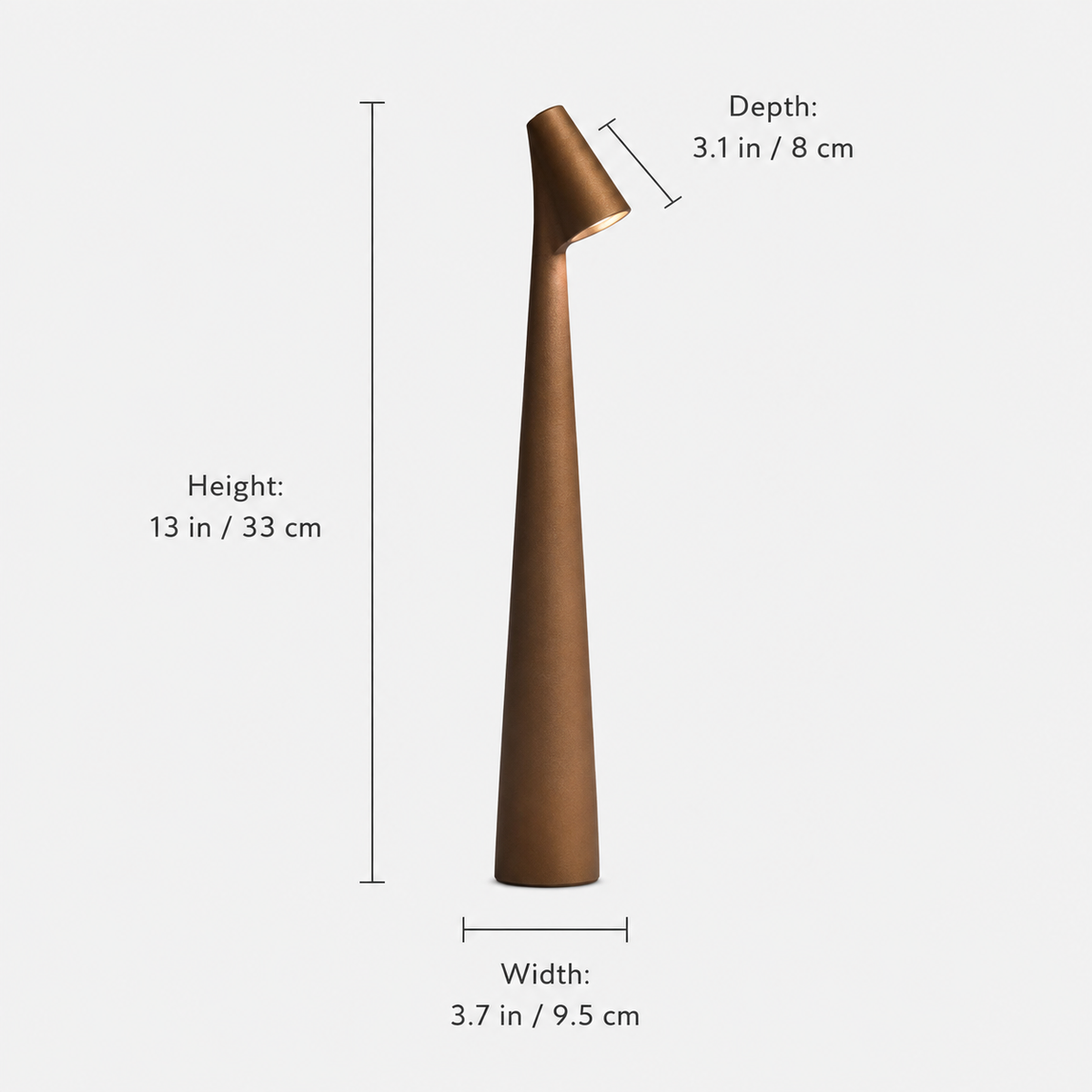 Rechargeable Table Lamp, Aluminum, Dimmable 2700K Warm White LED 5