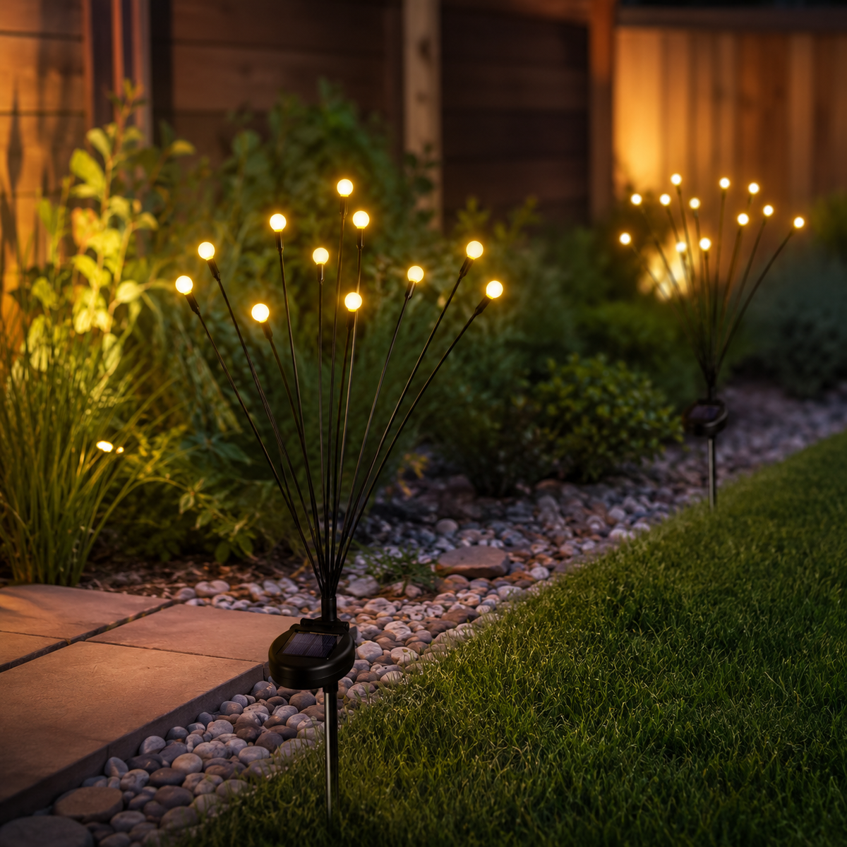 Solar Firefly Lights – Swaying Garden Stake Lights, Warm White 3