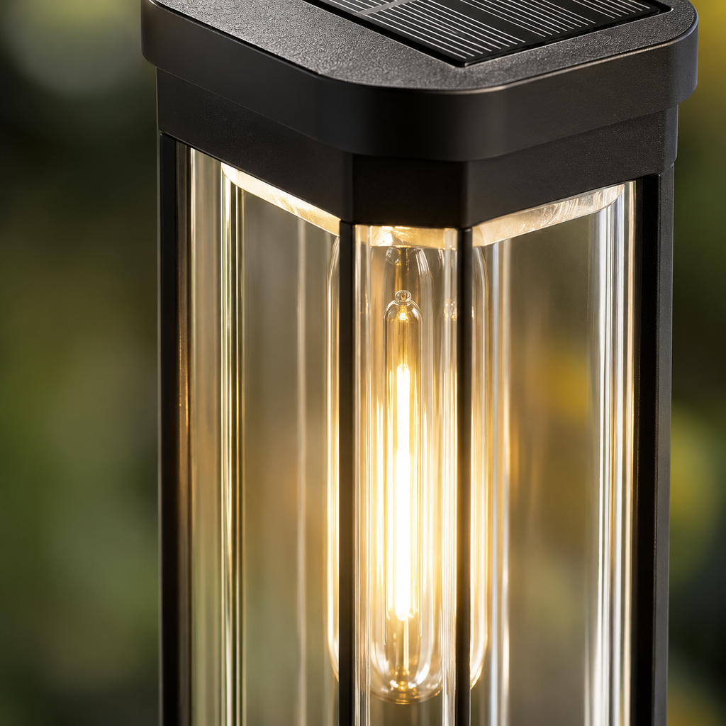 Solar Garden Pathway Light, Waterproof Wireless Outdoor Accent Lighting, Black Finish 6
