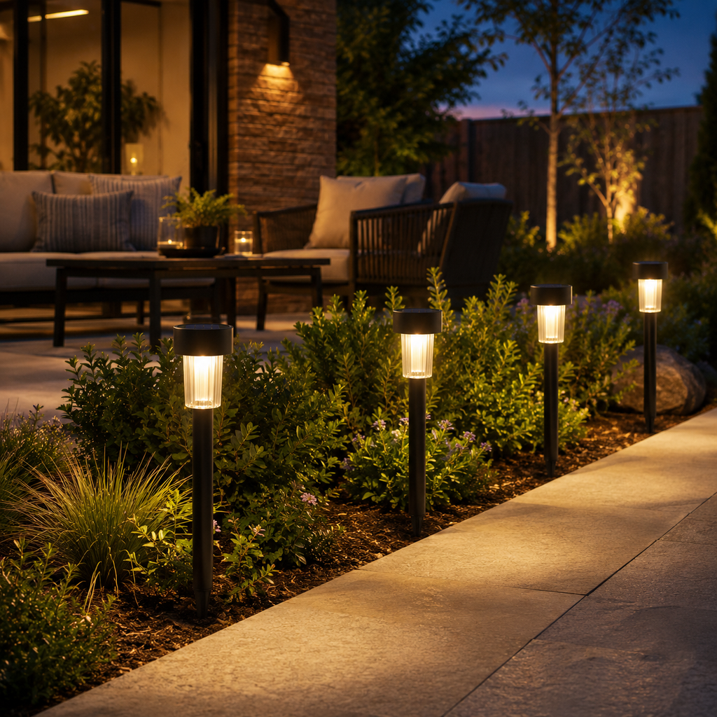 Solar Garden Stake Lights Set of 10 – Warm White Pathway Lighting 3