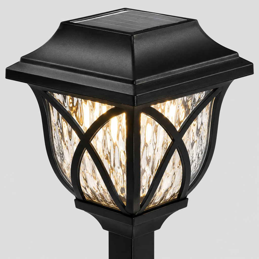 Solar Garden Stake Lights Set of 6 – Lantern Style, Warm White 1