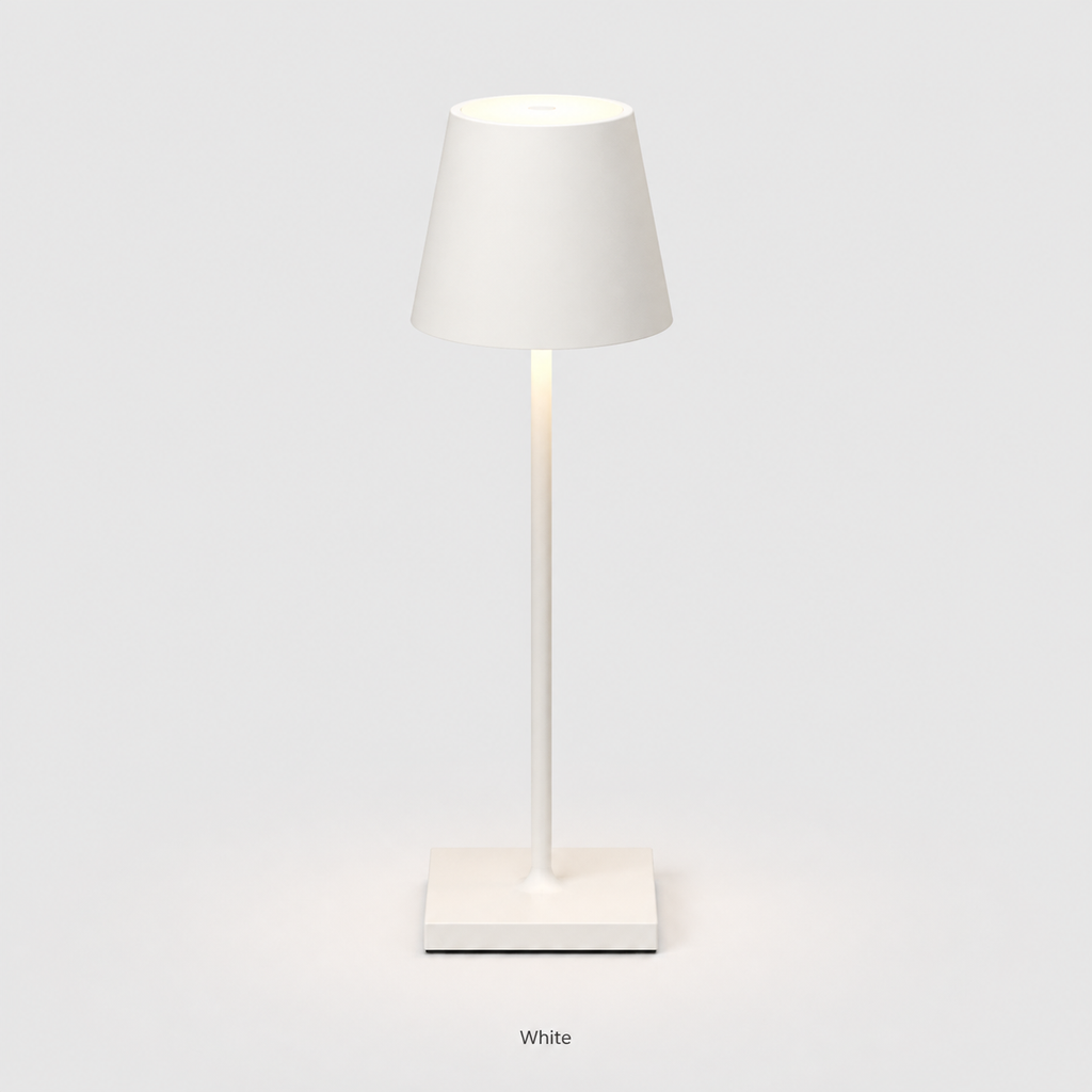 Table Lamp, Rechargeable Cordless Design, Aluminum And Acrylic, Adjustable 3000K 4000K 6000K Light 10