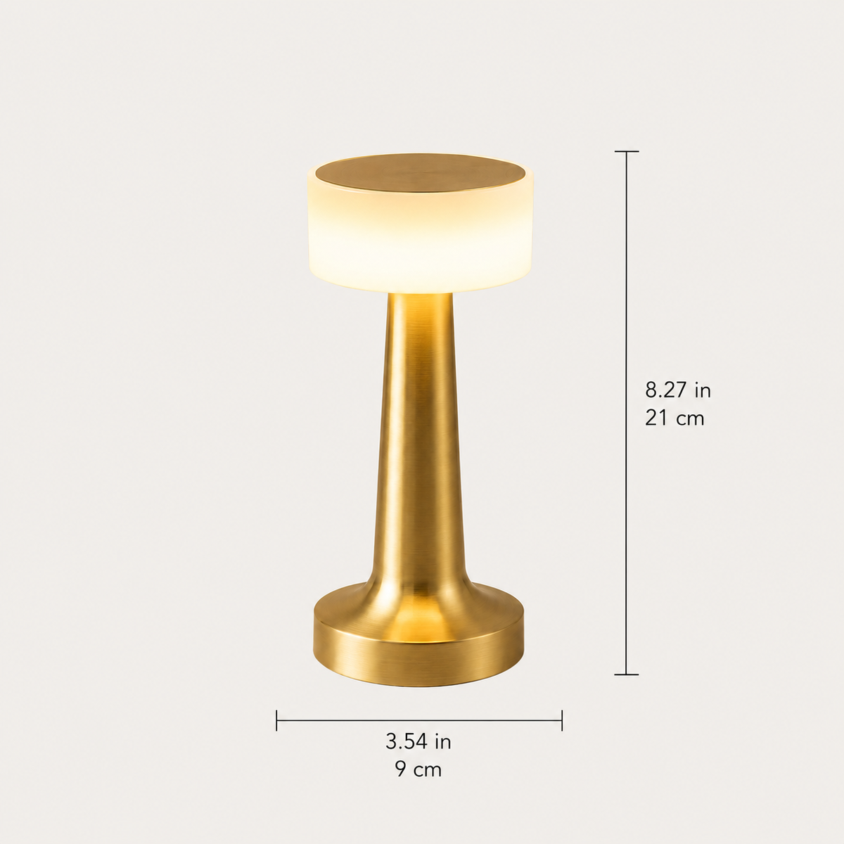 Table Lamp, Rechargeable Cordless Design, Iron And Acrylic, LED Light 7