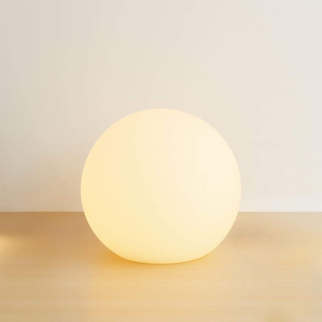 Table Lamp | Cordless 16 Color LED Moon Light With Remote, PVC, White 0