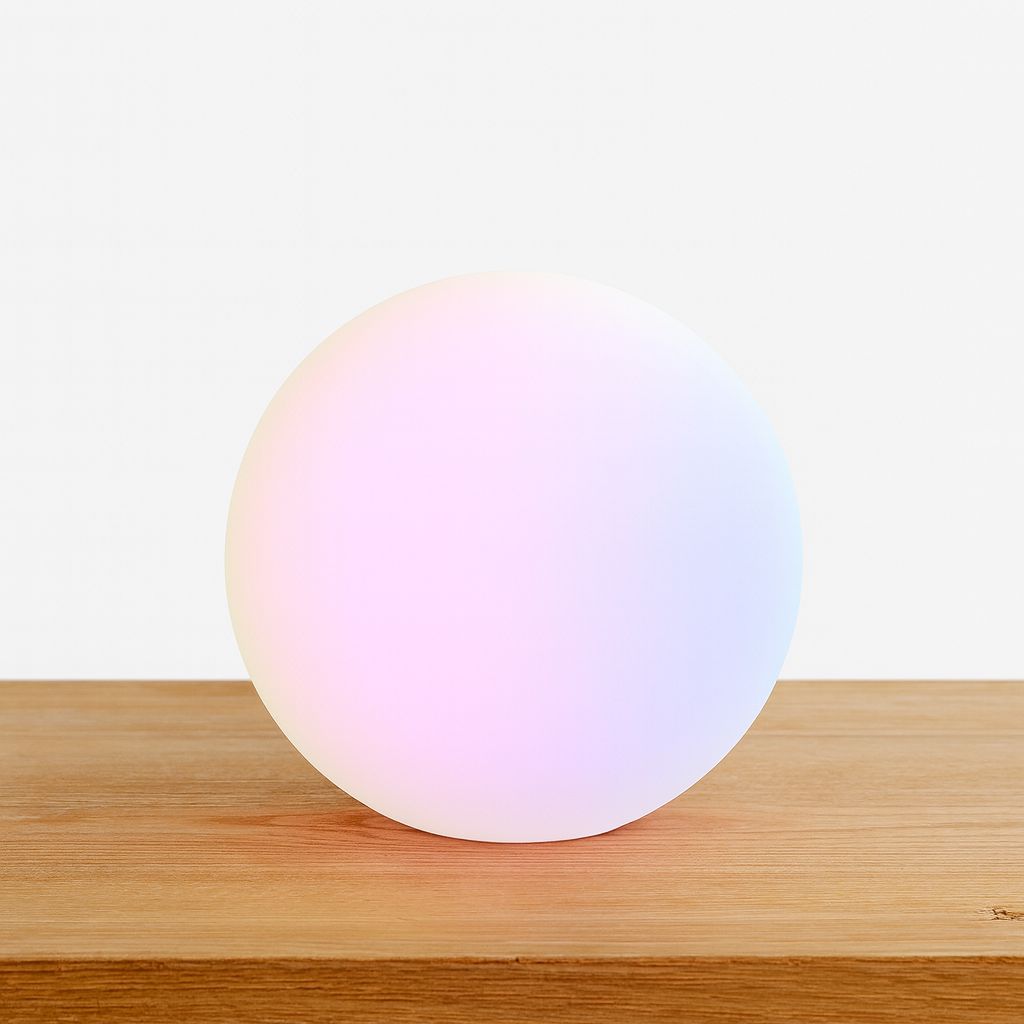Table Lamp | Cordless 16 Color LED Moon Light With Remote, PVC, White 5