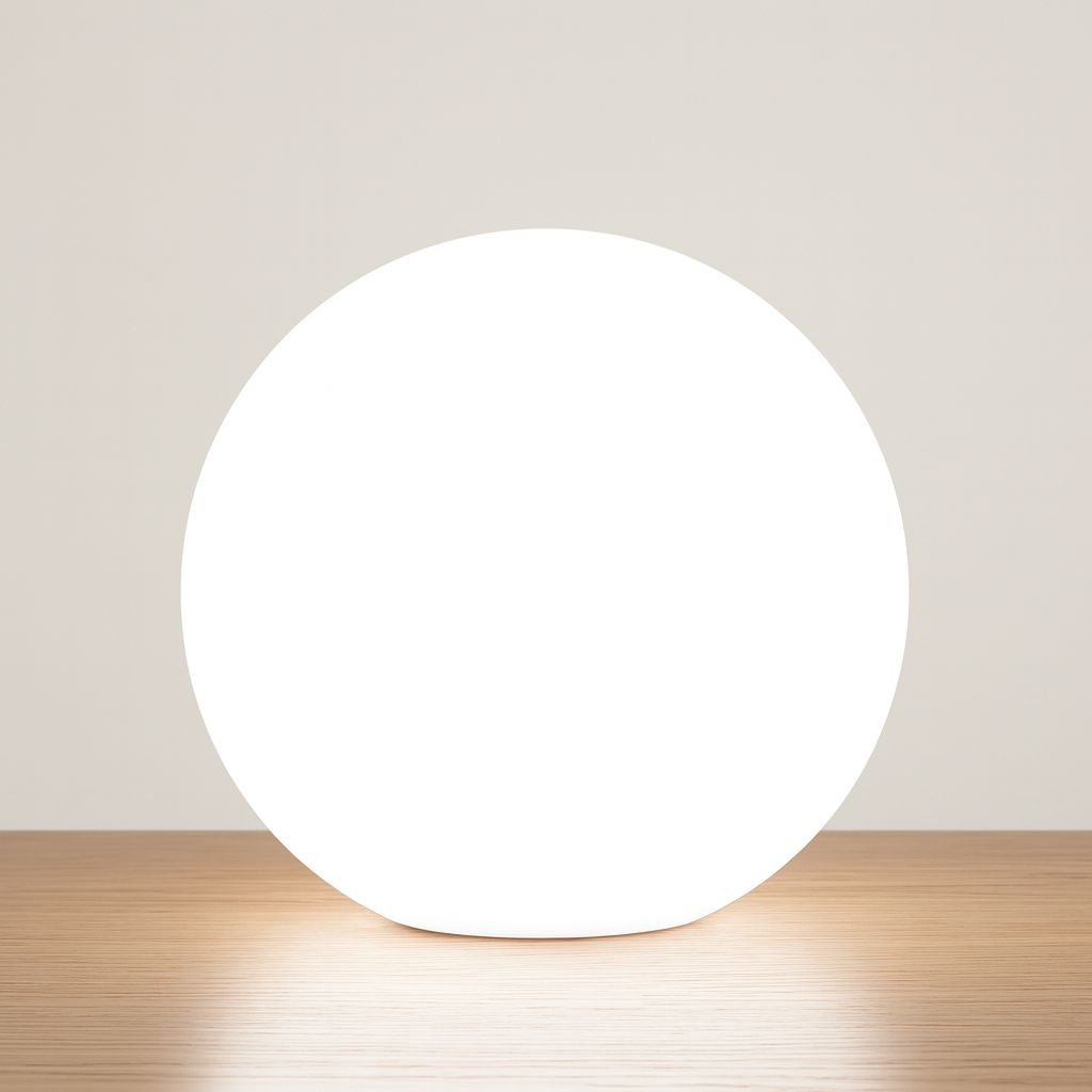 Table Lamp | Cordless 16 Color LED Moon Light With Remote, PVC, White 7