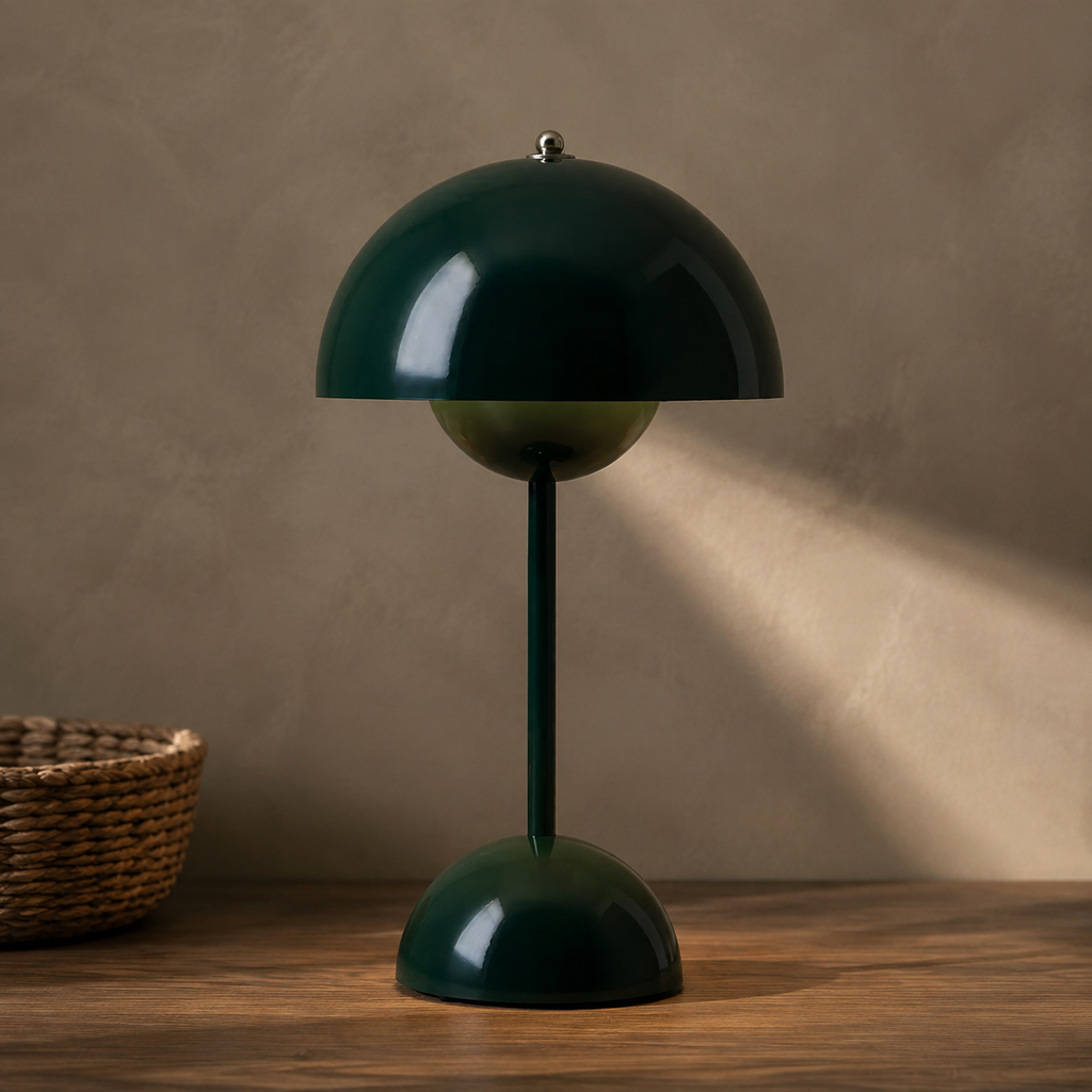 Table Lamp | Dome Shade With Three Brightness Levels, Metal, Gray 11