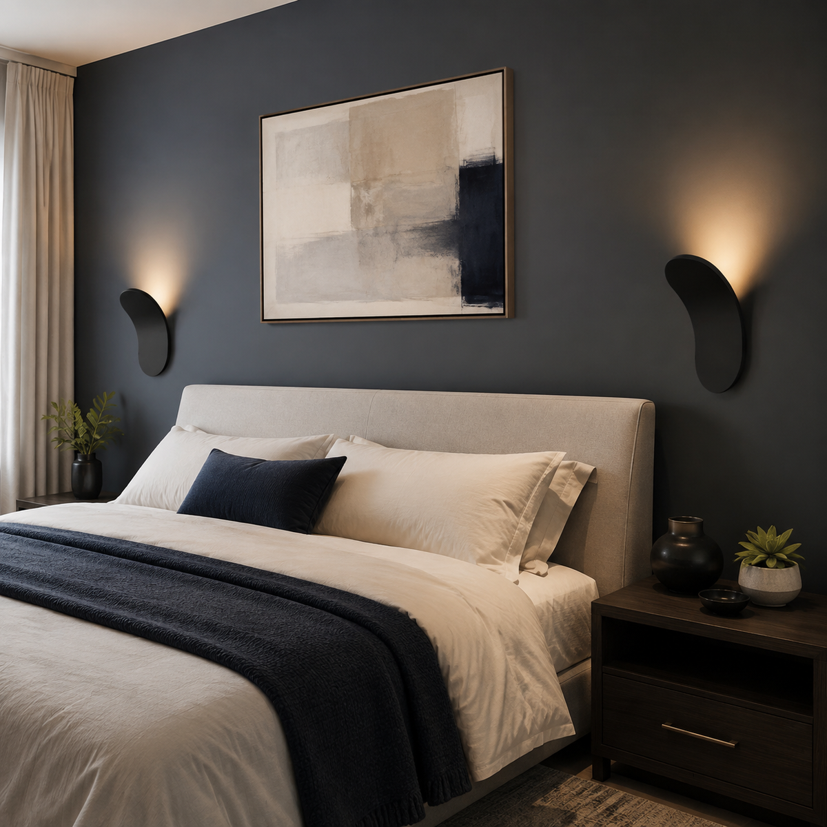 Wall Sconce | Curved Nordic LED Design, Iron, Champagne Finish 5