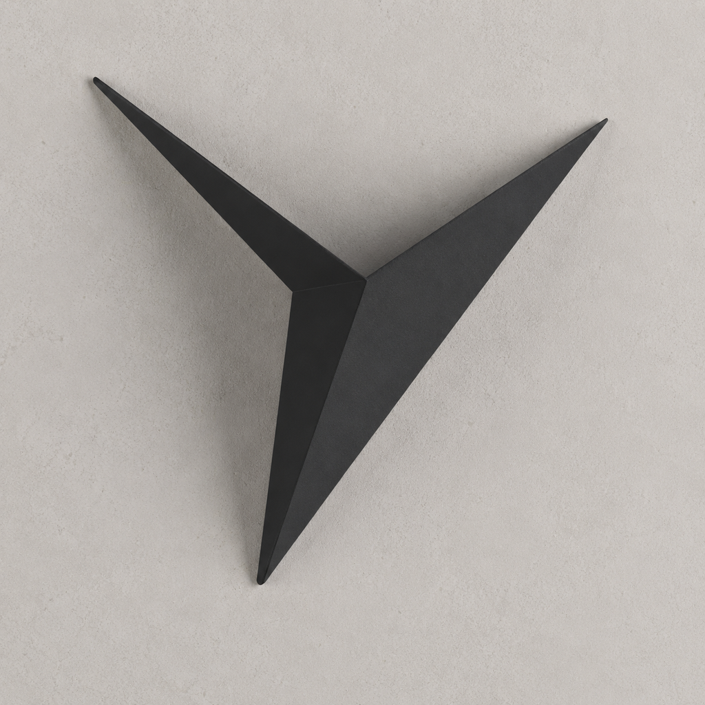 Wall Sconce | Geometric Star LED Accent Light, Aluminum, Black Finish 0