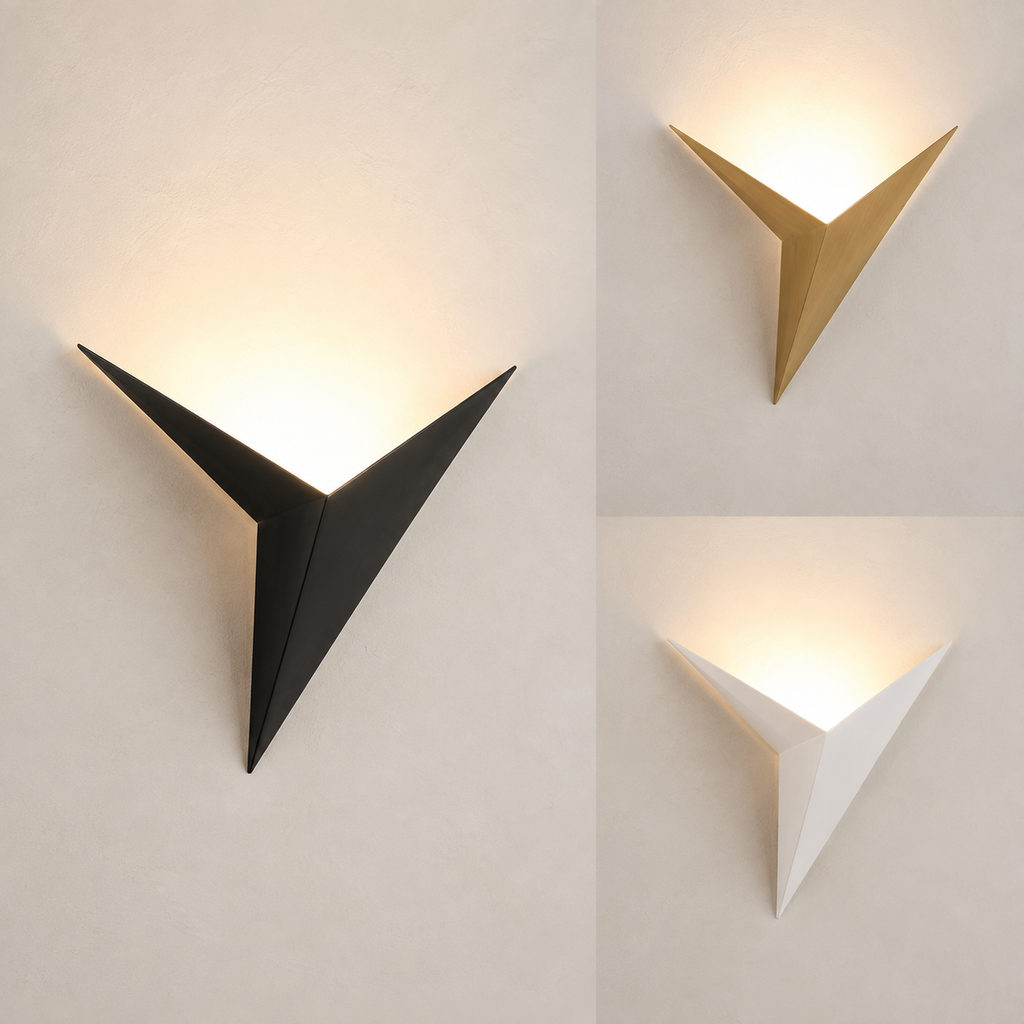 Wall Sconce | Geometric Star LED Accent Light, Aluminum, Black Finish 1
